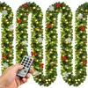Image de Guirlande de Noël en sapin 5m 80 LED - Avec télécommande