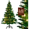 Image de Sapin de Noël artificiel 150 cm avec guirlande