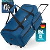 Image de Grand sac de voyage bleu 85L trolley avec cadenas