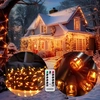 Image de Guirlande lumineuse blanc chaud 60m 600LED et télécommande
