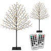 Image de 2x Arbre Cerisier 220 LED Blanc chaud 220cm