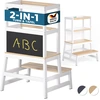 Image de Tour d'apprentissage en bois naturel 93x51x50cm pour enfant
