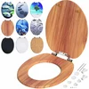 Image de Siège de toilette en bois MDF double système d'abaissement