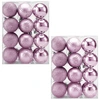 Image de Boules de Noël Set de 48 Rose