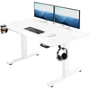 Image de Bureau assis debout blanc 110x60x73-118cm avec écran LCD