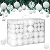 Image de Boules de Noël Blanc 100 pcs