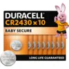 Image de Duracell Specialty CR2430 Piles Boutons Lithium 3 V 10 Pièces CR2430