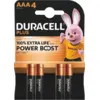 Image de Duracell Piles Alcalines Plus AAA 4 pièces D176645