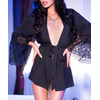 Image de Peignoir dentelle Magnolia Noir S