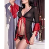 Image de Déshabillé Catalina - Rouge et noir rouge S