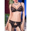 Image de Ensemble dentelle noir noir XL