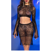 Image de Ensemble Haut et jupe dentelle Manilla Noir noir S/M