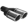 Image de Ulter Sport Uitlaatsierstuk - Dubbel Rond 90mm RS - Lengte 225mm - Montage ->50mm - RVS USN290RS Ulter Sport