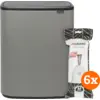 Image de Brabantia Bo Touch Bin 60 Litres Mineral Concrete Grey + Sacs Poubelle (120 pièces)