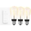 Image de Philips Hue Filament White Ambiance Edison Lot de 3 + Variateur