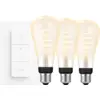 Image de Philips Hue Filament White Ambiance Edison XL Lot de 3 + Variateur
