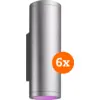 Image de Philips Hue Appear Applique Murale White and Color Inox Lot de 6