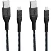 Image de BlueBuilt Câble USB-A vers Lightning 1,5 m Kevlar Noir Lot de 2