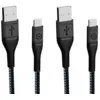 Image de BlueBuilt USB-A vers USB-C Cable 1,5 m Kevlar Noir Lot de 2