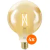 Image de WiZ Ampoule à Filament Connectée Globe XL Lot de 4 - Lumière Blanche Chaude à Lumière Blanche Froide - E27