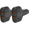 Image de BlueBuilt Chargeur de Voiture Quick Charge avec 2 Ports USB-A 18 W Noir Lot de 2