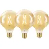 Image de WiZ Ampoule à Filament Connectée Globe Lot de 3 - Lumière Blanche Chaude à Lumière Blanche Froide - E27