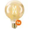 Image de WiZ Ampoule à Filament Connectée Globe Lot de 6 - Lumière Blanche Chaude à Lumière Blanche Froide - E27
