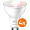 Image de WiZ Spot Connecté Lot de 4 - Éclairage Coloré et Blanc - GU10