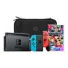 Image de Nintendo Switch Rouge/Bleu + Mario Kart 8 Deluxe + BlueBuilt Housse de Protection