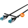 Image de BlueBuilt Câble Réseau STP CAT6 0,5 Mètre Noir Lot de 3
