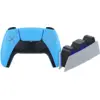 Image de Sony PlayStation 5 DualSense Manette Sans Fil Starlight Blue + BlueBuilt Station de Charge