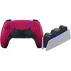 Image de Sony PlayStation 5 DualSense Manette Sans Fil Cosmic Red + BlueBuilt Station de Charge