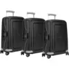 Image de Samsonite S'Cure Valise à 4 Roulettes 55 cm Black Set de 3 Valises