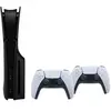 Image de PlayStation 5 Slim Disc Edition + Façades Noir + Manette Supplémentaire Blanc