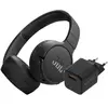 Image de JBL Tune 670NC Noir + BlueBuilt Chargeur Quick Charge avec Port USB-A 18 W Noir