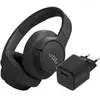 Image de JBL Tune 770NC Noir + BlueBuilt Chargeur Quick Charge avec Port USB-A 18 W Noir