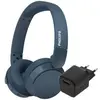 Image de Philips TAH4209 Bleu + BlueBuilt Quick Charge Chargeur avec Port USB-A 18 W Noir