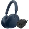 Image de Sony WH-1000XM5 Bleu + BlueBuilt Quick Charge Chargeur avec Port USB-A 18 W Noir