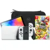 Image de Nintendo Switch OLED Blanc + Mario Party Jamboree + BlueBuilt Housse de Protection