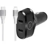 Image de BlueBuilt Power Delivery Chargeur de Voiture Rapide 45 W Noir + Câble Lightning 1,5 m Nylon Blanc