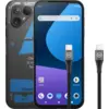 Image de Fairphone 5 256 Go Transparent 5G + BlueBuilt Câble USB-C 1,5 m Nylon Noir