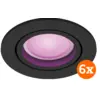 Image de Philips Hue Centura Spot Encastré White & Color - Rond - Noir - Lot de 6
