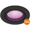 Image de Philips Hue Centura Spot Encastré White & Color - Rond - Noir - Lot de 12