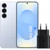 Image de Samsung Galaxy S25 256 Go Bleu Clair 5G + Samsung Chargeur 25 Watts Noir