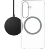 Image de BlueBuilt Qi2 Chargeur Sans Fil 15 W Noir + Samsung S25 Back Cover avec Aimant Transparent