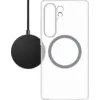 Image de BlueBuilt Qi2 Chargeur Sans Fil 15 W Noir + S25 Ultra Back Cover avec Aimant Transparent