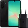 Image de Samsung Galaxy A26 128 Go Noir 5G + Samsung Chargeur 25 Watts Noir