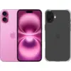 Image de Apple iPhone 16 Plus 128 Go Rose + BlueBuilt Protective Back Cover Transparent