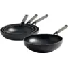 Image de KitchenAid Classic Forged Set de Poêles à Frire 20 + 24 + 28 cm + Wok 28 cm