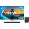 Image de Philips Ambilight 55'' OLED810 4K (2025) + JBL Bar 500 M2 Noir